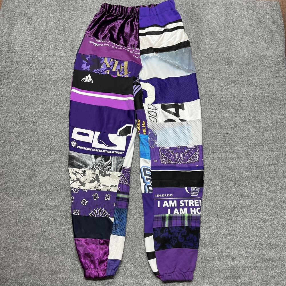 Adidas Pants Mens Multicolor Custom Cut And Sew Jogger Patchwork Athletic
